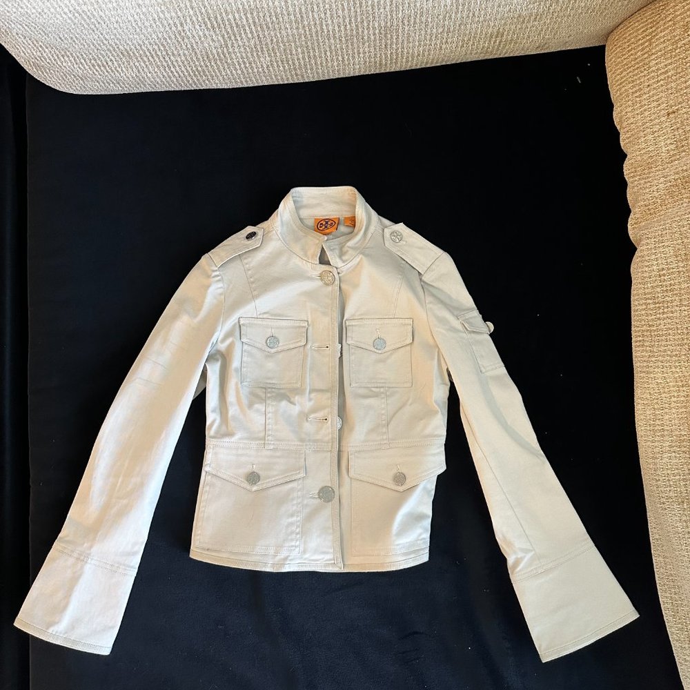 Khaki Tory Burch Jacket Size 2